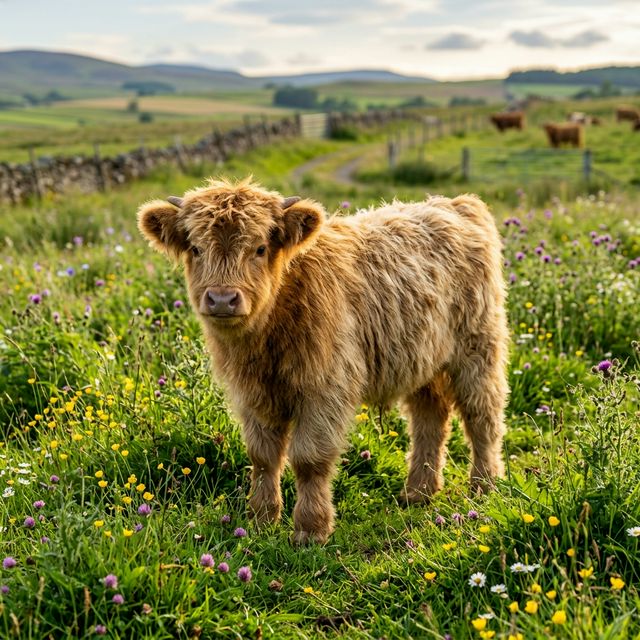 Fluffy Mini Highland Cow